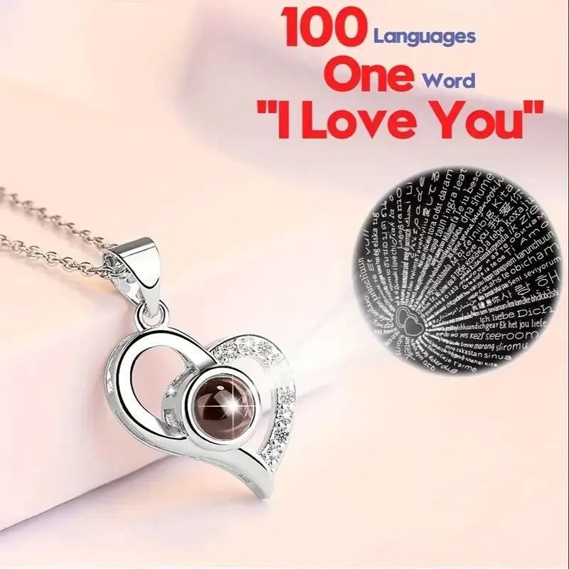 Love Yours™ Heart-Shaped Red Rose Necklace w/ Gift Box