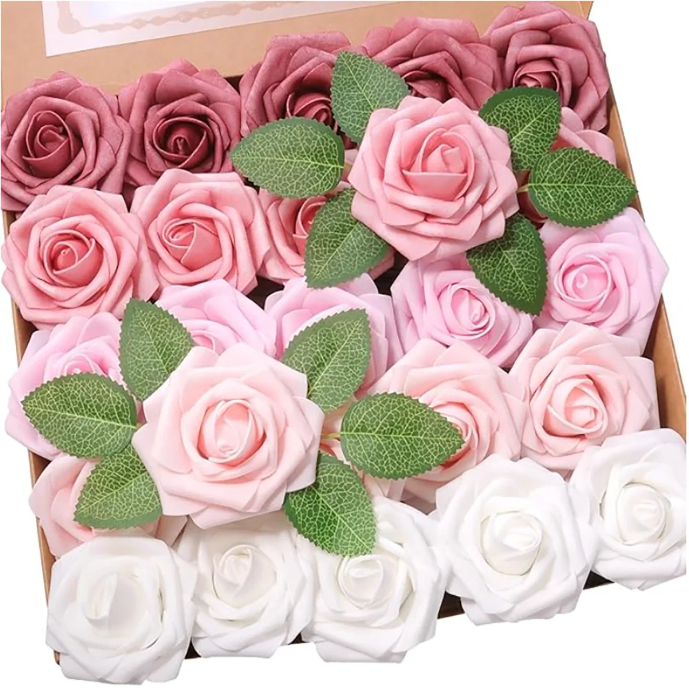 Love Yours™ 10~100Pcs Foam Rose Flowers